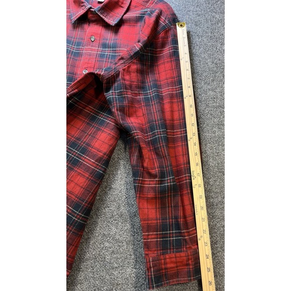Carhartt Men's XL Original Fit Flannel Plaid Heavy Duty Button Up Shirt Red/Blk - Picture 10 of 10